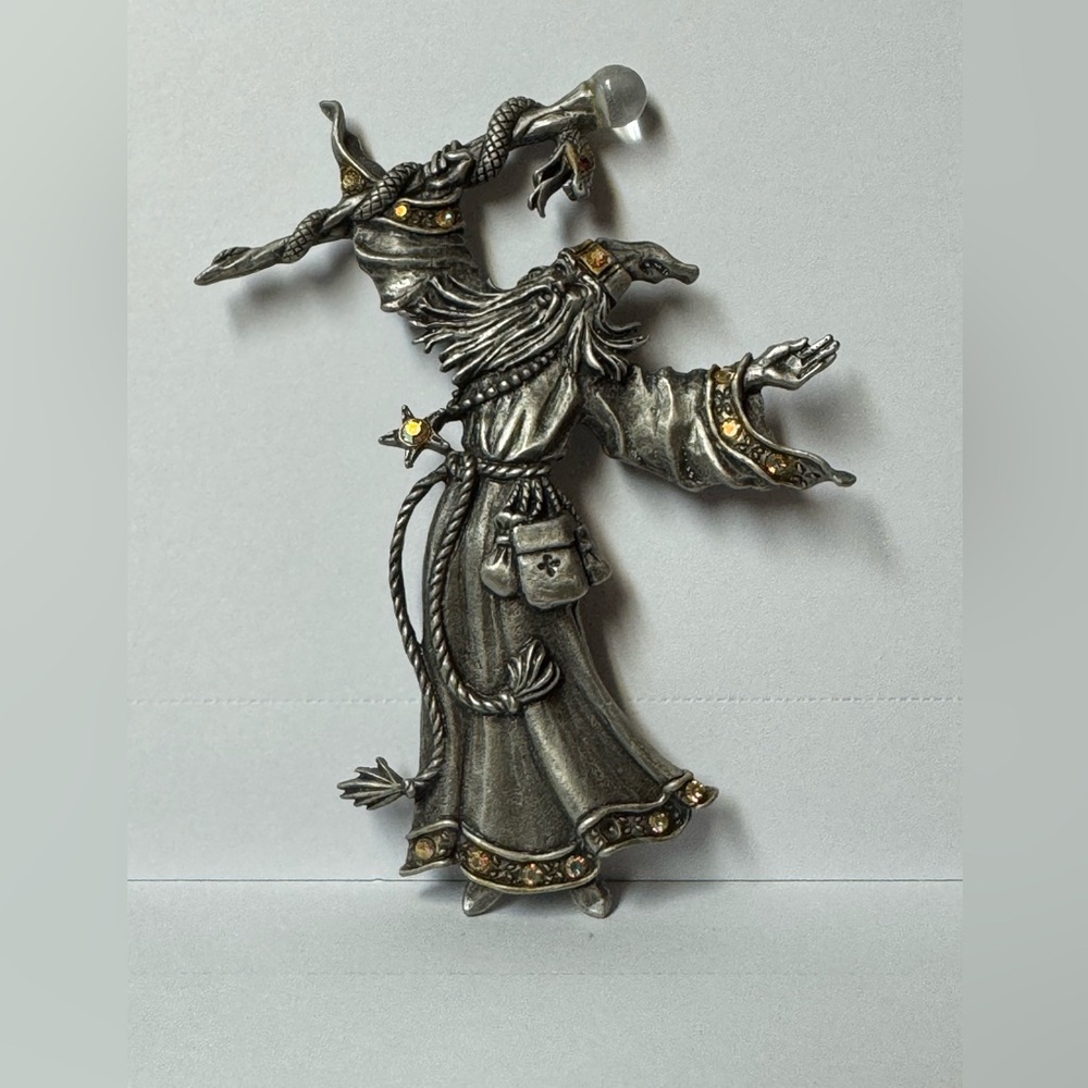 Vintage JJ Jonette Artifacts Wizard Brooch